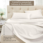 1500 Thread Count Egyptian Cotton Sateen Embroidered Sheet Set - Egyptian Cotton Sheet Set by Superior Brand