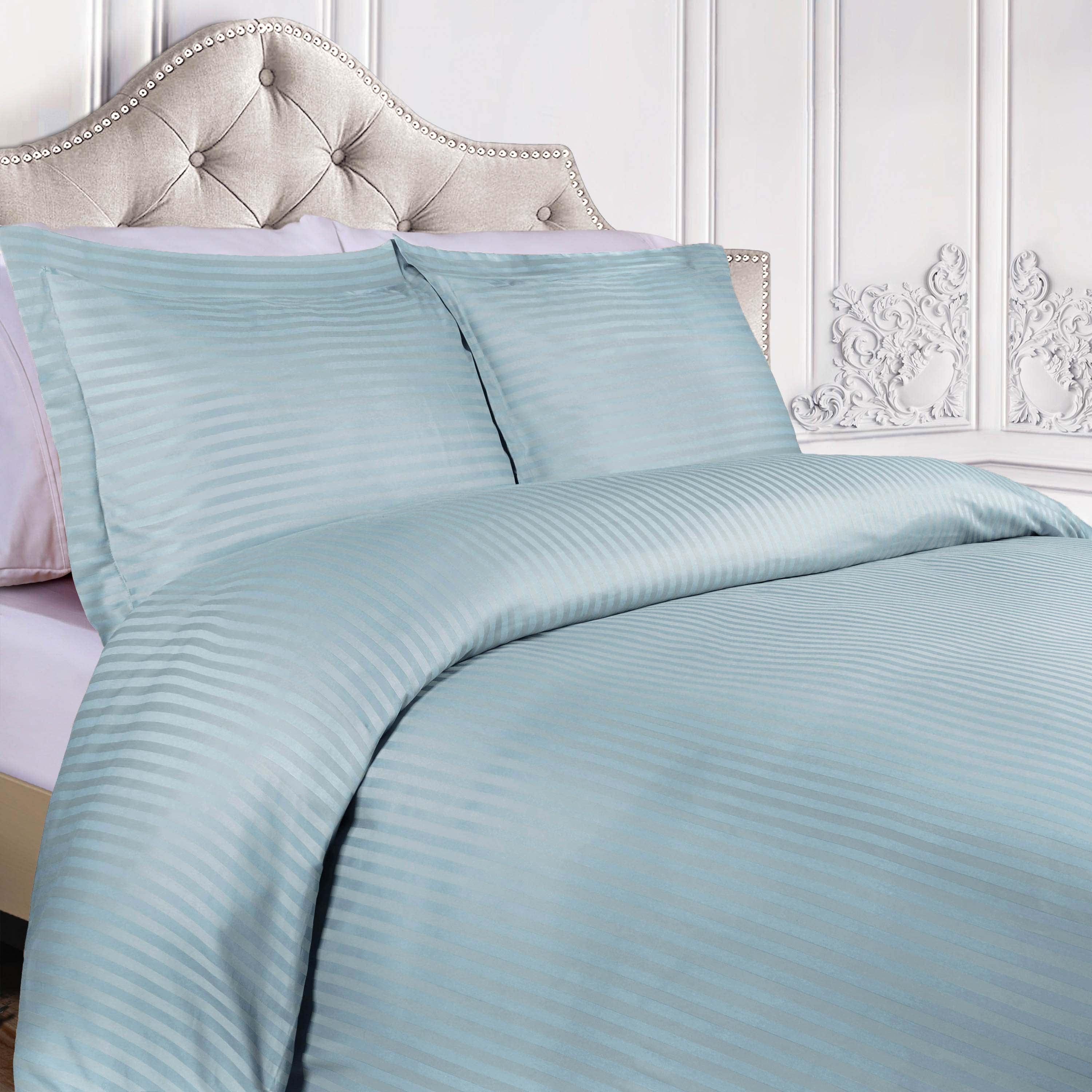 Egyptian Cotton 300 Thread Count Stripe Duvet Cover - Egyptian Cotton Duvet Cover Set by Superior Brand