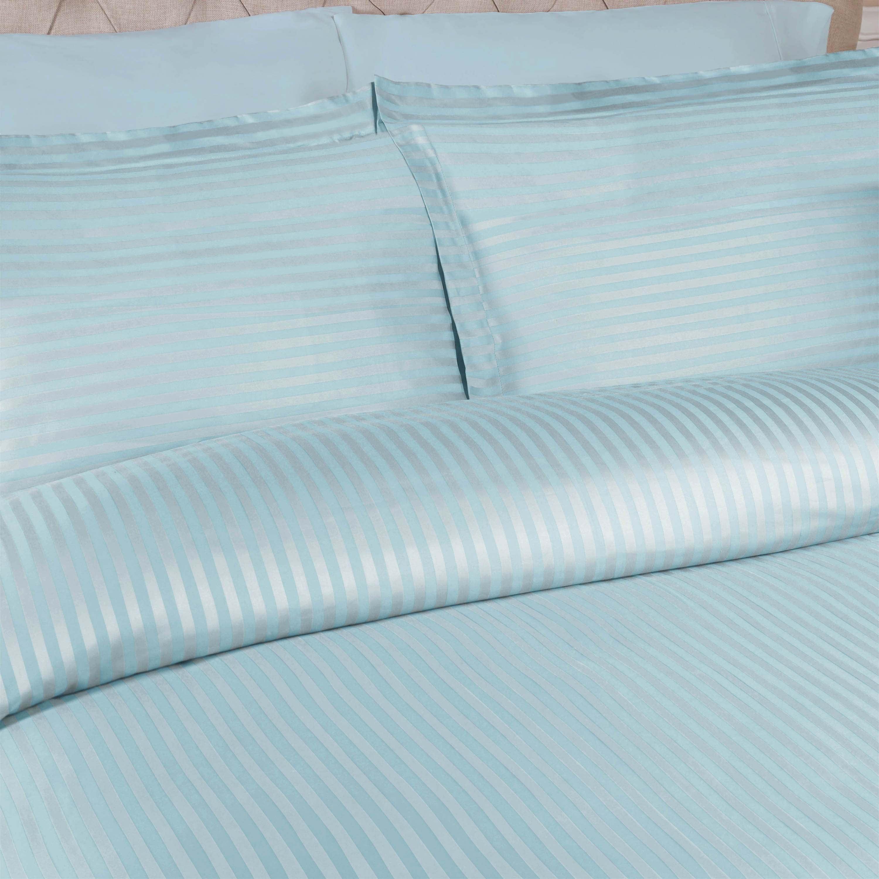 Egyptian Cotton 300 Thread Count Stripe Duvet Cover - Egyptian Cotton Duvet Cover Set by Superior Brand