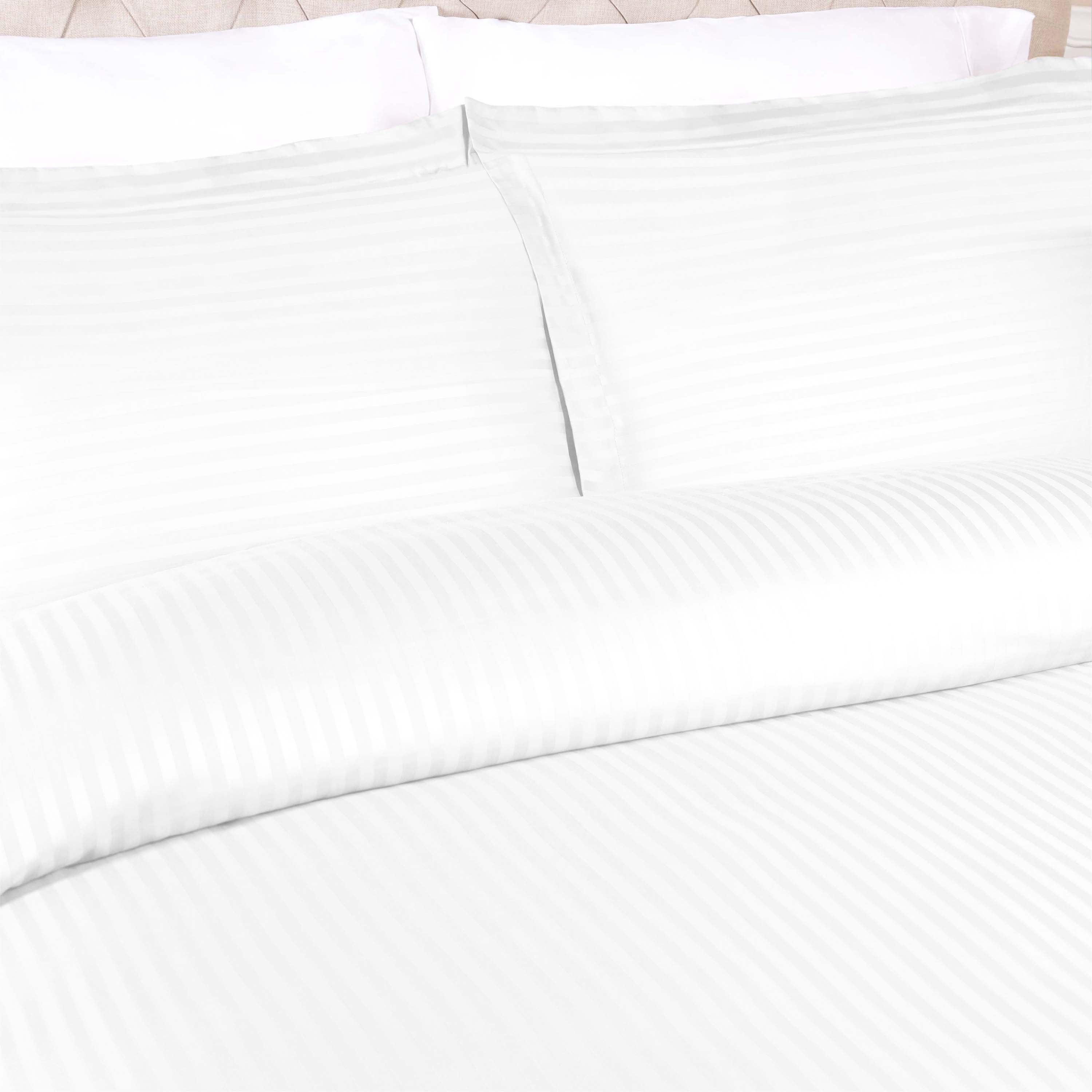 Egyptian Cotton 300 Thread Count Stripe Duvet Cover - Egyptian Cotton Duvet Cover Set by Superior Brand