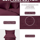 300 Thread Count Egyptian Cotton Solid Duvet Cover - Egyptian Cotton Duvet Cover Set by Superior Brand
