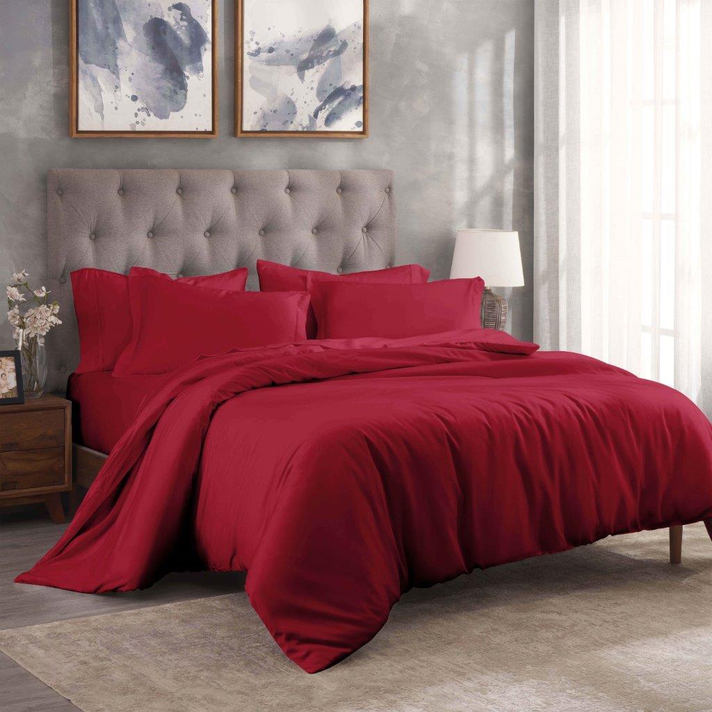 300 Thread Count Egyptian Cotton Solid Duvet Cover - Egyptian Cotton Duvet Cover Set by Superior Brand
