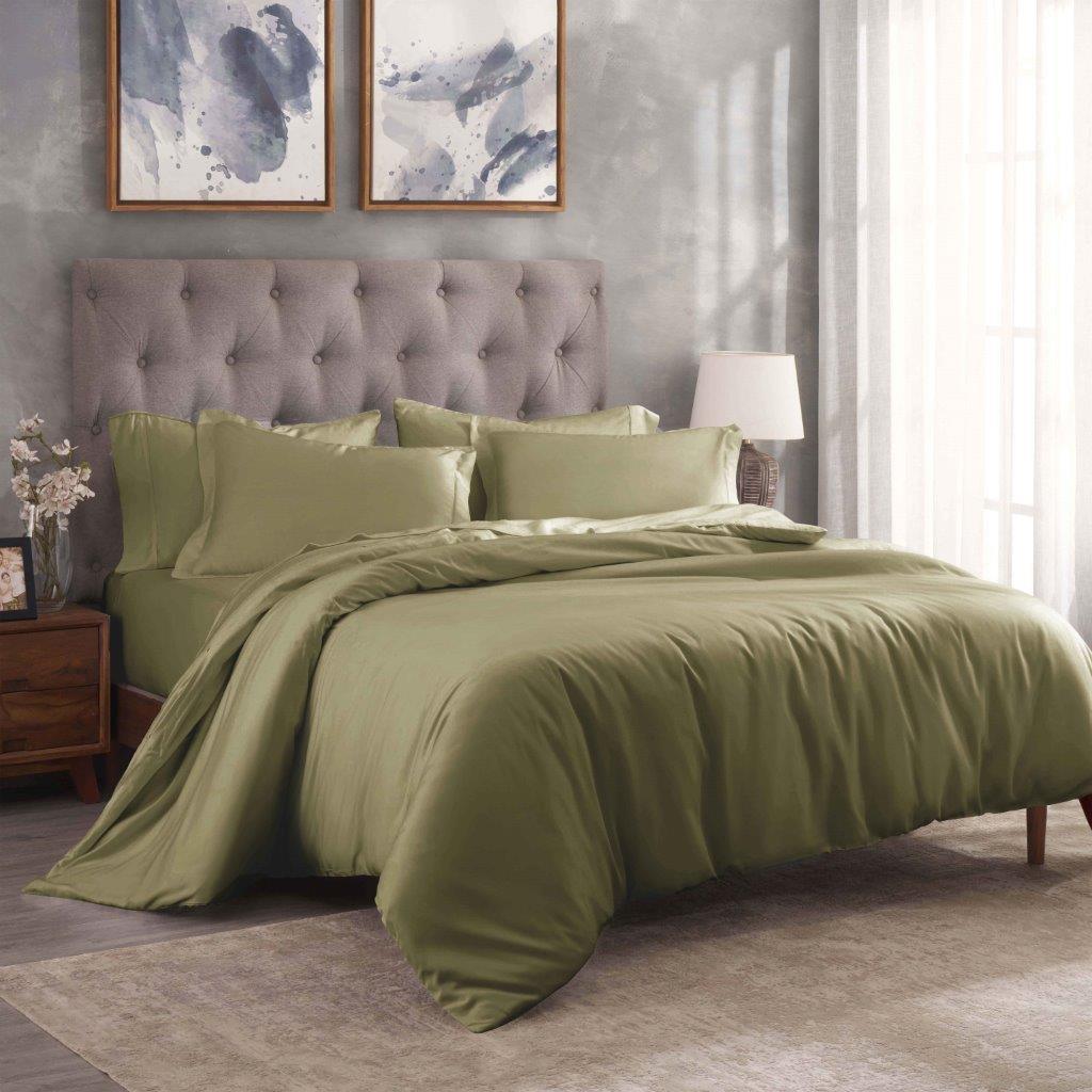 300 Thread Count Egyptian Cotton Solid Duvet Cover - Egyptian Cotton Duvet Cover Set by Superior Brand