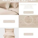 300 Thread Count Egyptian Cotton Solid Duvet Cover - Egyptian Cotton Duvet Cover Set by Superior Brand