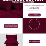 300 Thread Count Egyptian Cotton Solid Duvet Cover - Egyptian Cotton Duvet Cover Set by Superior Brand