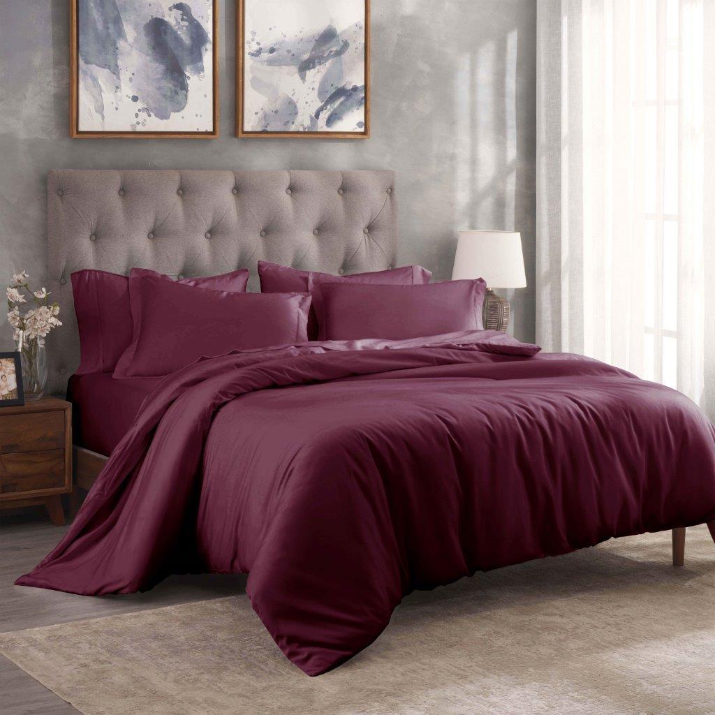 300 Thread Count Egyptian Cotton Solid Duvet Cover - Egyptian Cotton Duvet Cover Set by Superior Brand