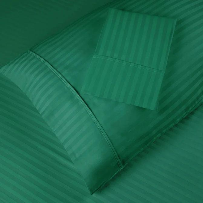 100% Egyptian Cotton 300 Thread Count Stripe Bed Pillowcase Set - Egyptian Cotton Pillowcases by Superior Brand