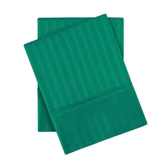 100% Egyptian Cotton 300 Thread Count Stripe Bed Pillowcase Set - Egyptian Cotton Pillowcases by Superior Brand