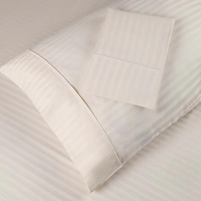 100% Egyptian Cotton 300 Thread Count Stripe Bed Pillowcase Set - Egyptian Cotton Pillowcases by Superior Brand