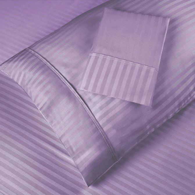 100% Egyptian Cotton 300 Thread Count Stripe Bed Pillowcase Set - Egyptian Cotton Pillowcases by Superior Brand
