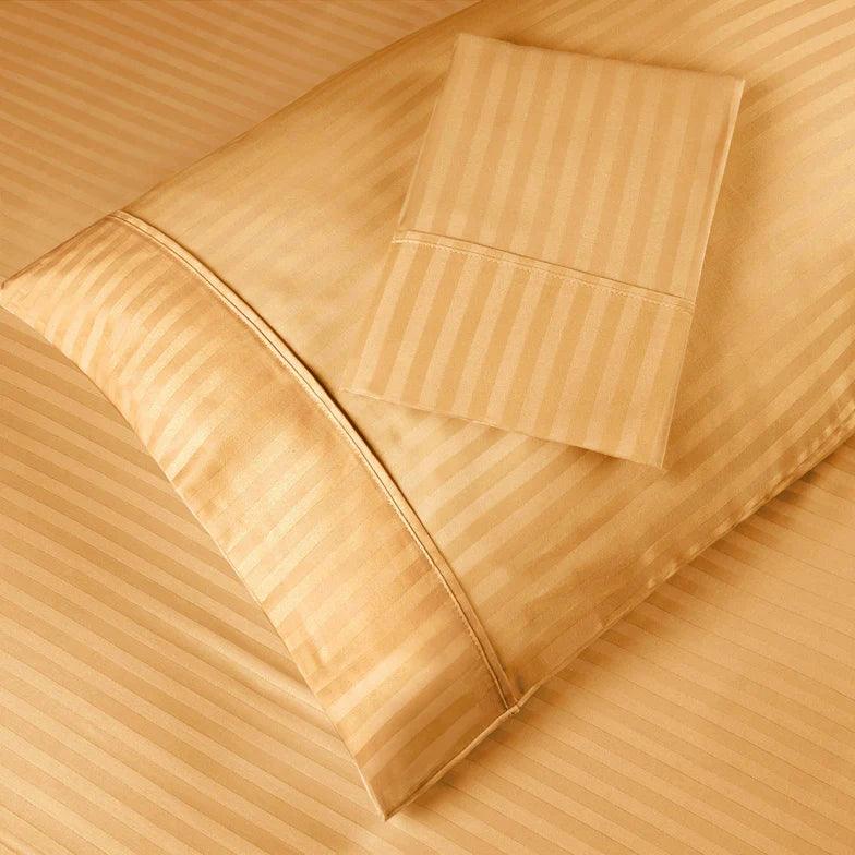 100% Egyptian Cotton 300 Thread Count Stripe Bed Pillowcase Set - Egyptian Cotton Pillowcases by Superior Brand