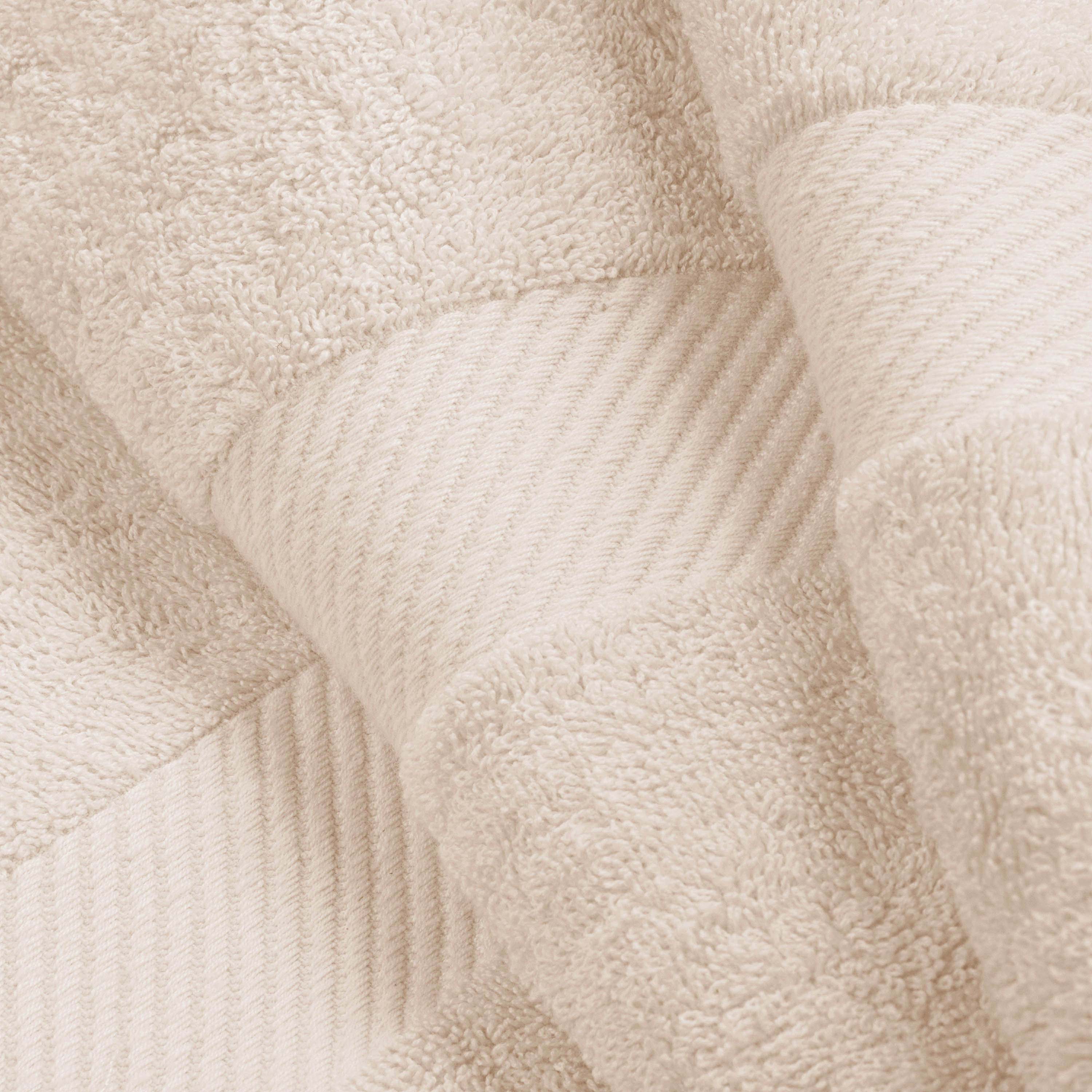 Egyptian Cotton Dobby Border Medium Weight Bath Towel Set of 4 - Egyptian Cotton Bath Towel by Superior Brand