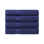 Egyptian Cotton Dobby Border Medium Weight Bath Towel Set of 4 - Egyptian Cotton Bath Towel by Superior Brand