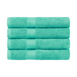 Egyptian Cotton Dobby Border Medium Weight Bath Towel Set of 4 - Egyptian Cotton Bath Towel by Superior Brand