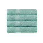 Egyptian Cotton Dobby Border Medium Weight Bath Towel Set of 4 - Egyptian Cotton Bath Towel by Superior Brand