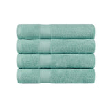 Egyptian Cotton Dobby Border Medium Weight Bath Towel Set of 4 - Egyptian Cotton Bath Towel by Superior Brand