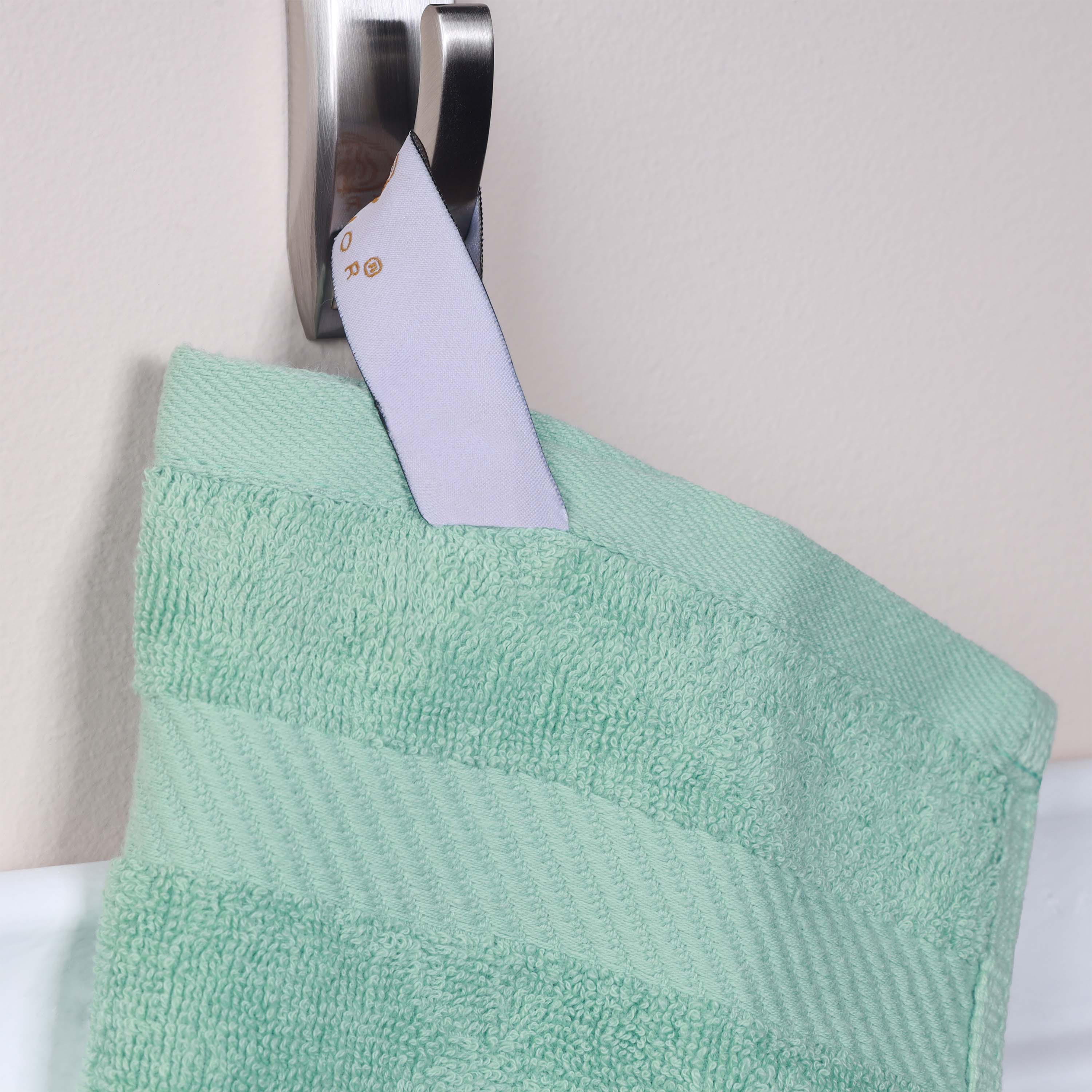 Egyptian Cotton Dobby Border Medium Weight Bath Towel Set of 4 - Egyptian Cotton Bath Towel by Superior Brand