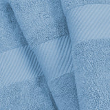 Egyptian Cotton Dobby Border Medium Weight Bath Towel Set of 4 - Egyptian Cotton Bath Towel by Superior Brand