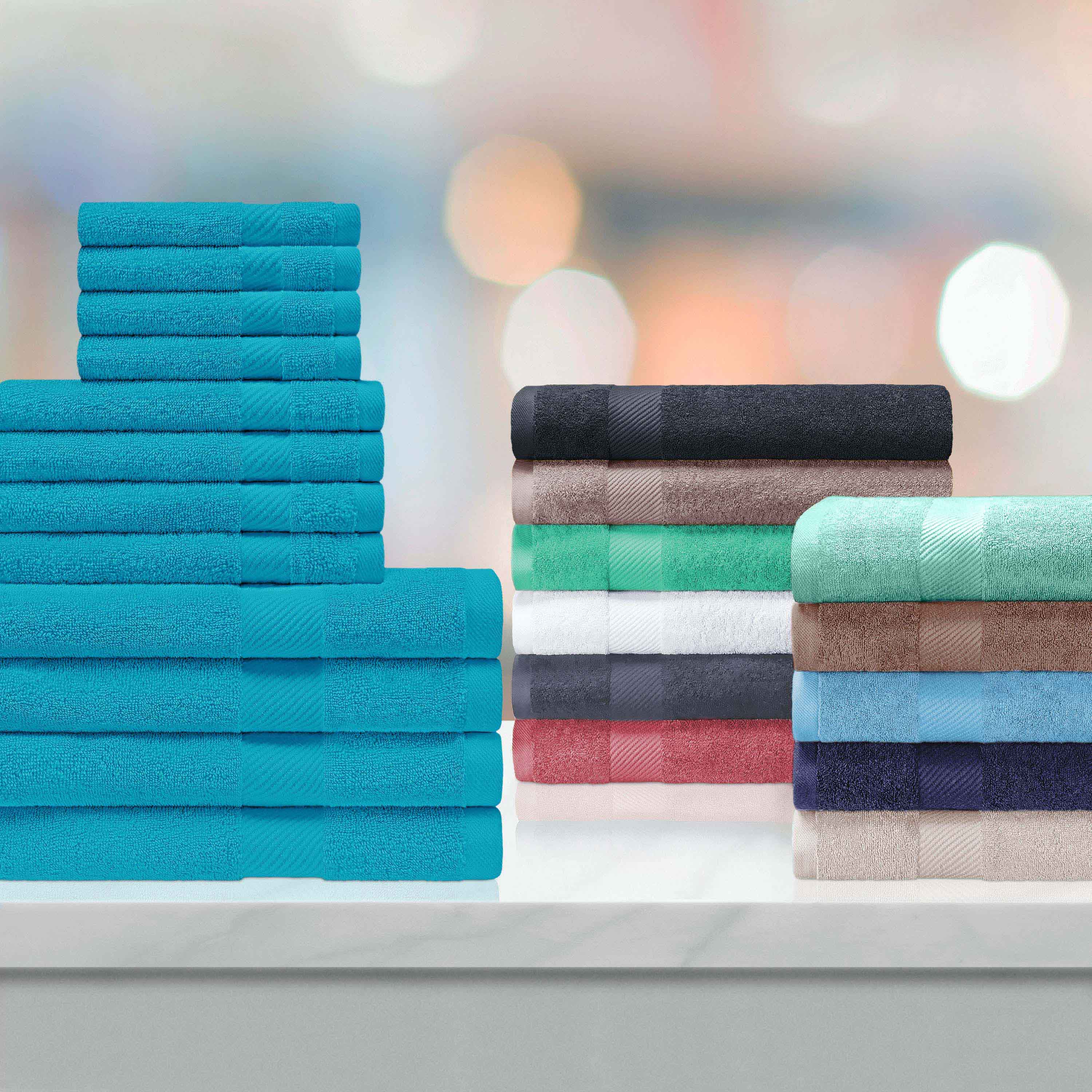 Egyptian Cotton Kendell Plush Towel Set 6 Piece - Egyptian Cotton Towel Set by Superior Brand