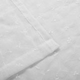 Embroidered Delicate Flower Sheer Grommet Curtain Panel Set - Sheer Curtains by Superior Brand