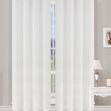 Embroidered Delicate Flower Sheer Grommet Curtain Panel Set - Sheer Curtains by Superior Brand