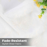 Embroidered Elegant Scroll Sheer Grommet Curtain Panel Set - Sheer Curtains by Superior Brand