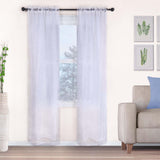 Embroidered Foliage Grommet Sheer Curtain Panel Set - Sheer Curtains by Superior Brand