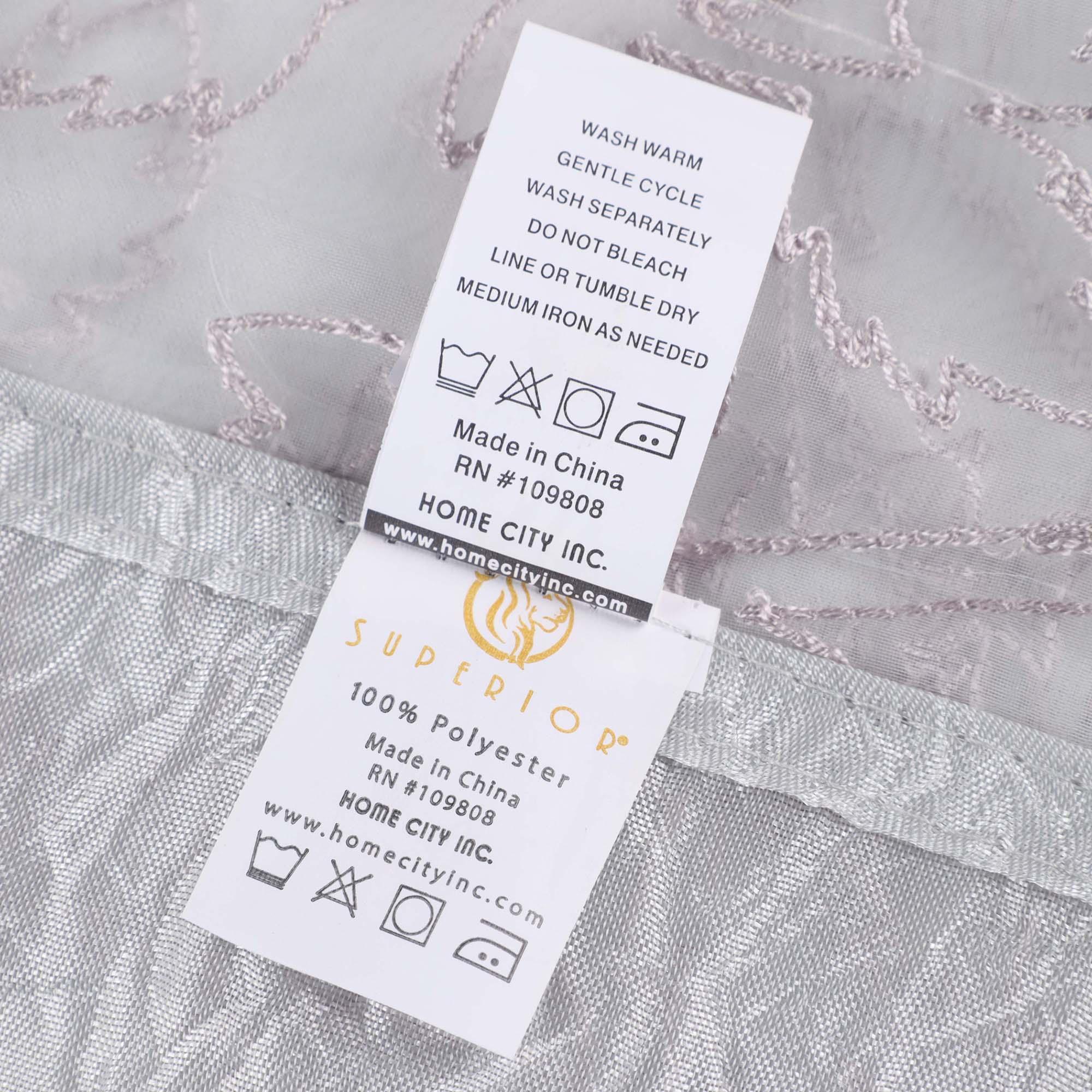 Embroidered Foliage Grommet Sheer Curtain Panel Set - Sheer Curtains by Superior Brand