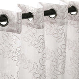 Embroidered Foliage Grommet Sheer Curtain Panel Set - Sheer Curtains by Superior Brand