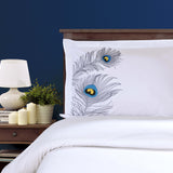 100% Cotton Peacock Embroidered Duvet Cover Set - Duvet Cover Set by Superior Brand