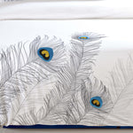 100% Cotton Peacock Embroidered Duvet Cover Set - Duvet Cover Set by Superior Brand