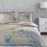 100% Cotton Peacock Embroidered Duvet Cover Set - Duvet Cover Set by Superior Brand