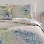 100% Cotton Peacock Embroidered Duvet Cover Set - Duvet Cover Set by Superior Brand
