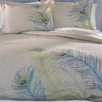 100% Cotton Peacock Embroidered Duvet Cover Set - Duvet Cover Set by Superior Brand