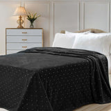 Fleece Plush Medium Weight Fluffy Soft Decorative Polka Dot Blanket - Blanket by Superior Brand