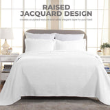 Florin Cotton Matelasse Weave Jacquard Scroll Medallion Bedspread Set - Bedspread by Superior Brand