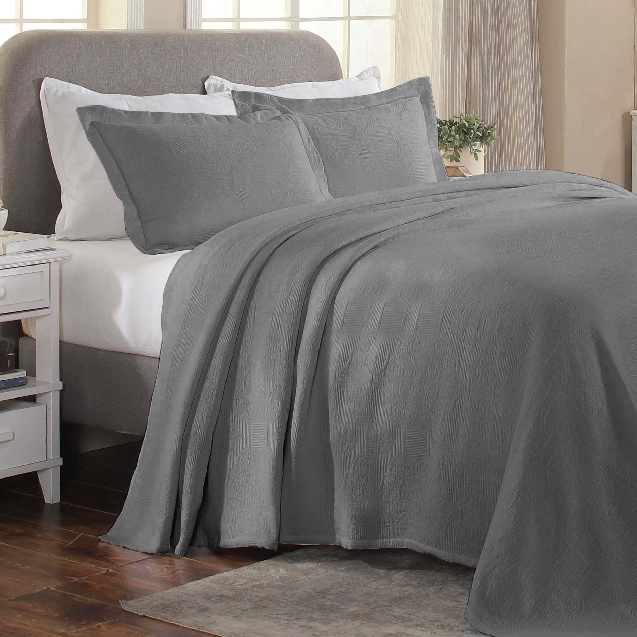 Florin Cotton Matelasse Weave Jacquard Scroll Medallion Bedspread Set - Bedspread by Superior Brand