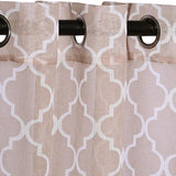 Geometric Trellis Lattice Sheer Grommet Curtain Panel Set - Sheer Curtains by Superior Brand