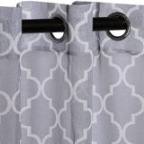 Geometric Trellis Lattice Sheer Grommet Curtain Panel Set - Sheer Curtains by Superior Brand