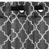 Geometric Trellis Lattice Sheer Grommet Curtain Panel Set - Sheer Curtains by Superior Brand