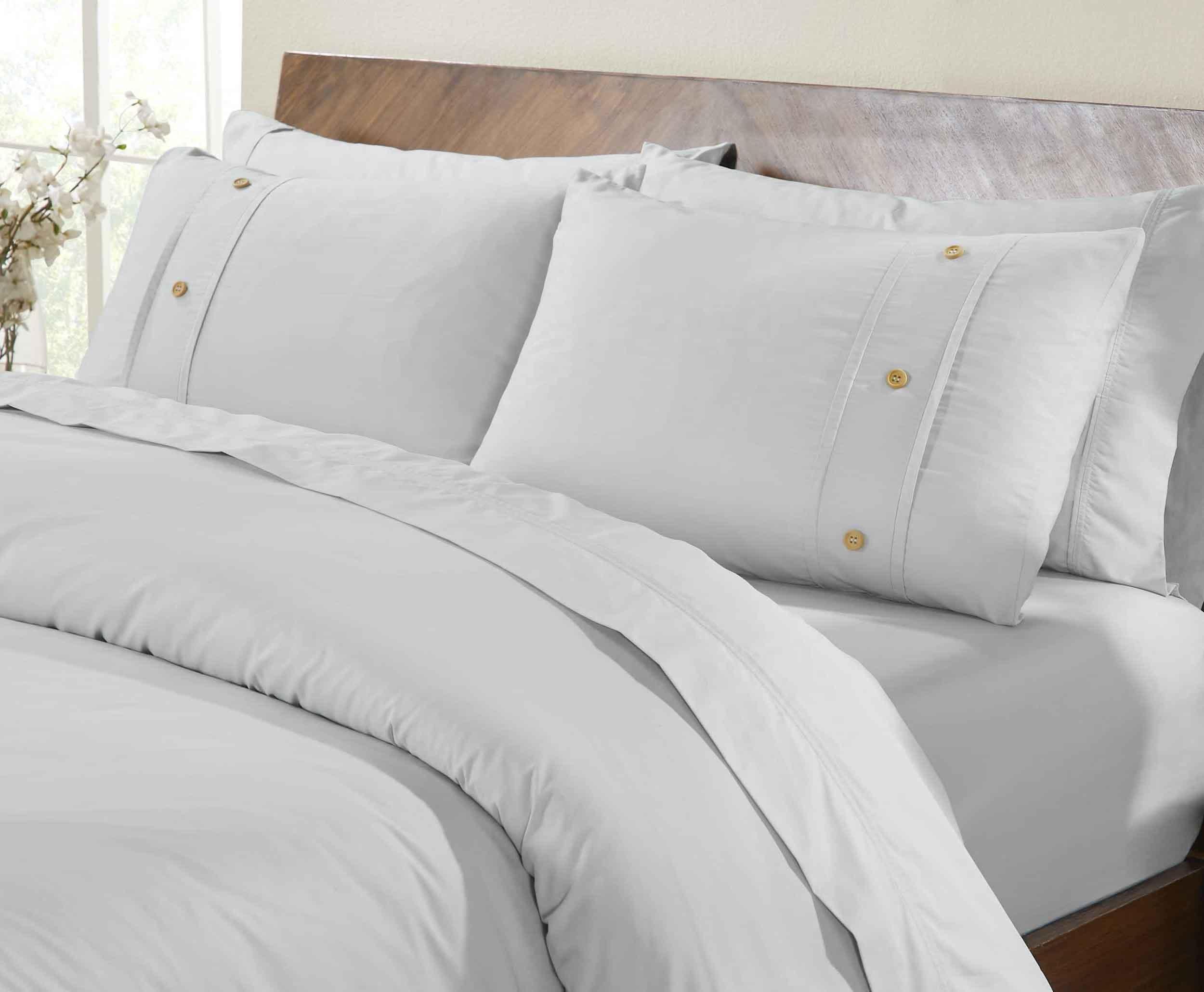 100% Organic Cotton Crisp Percale Duvet Cover Set - Duvet Cover Set by Superior Brand
