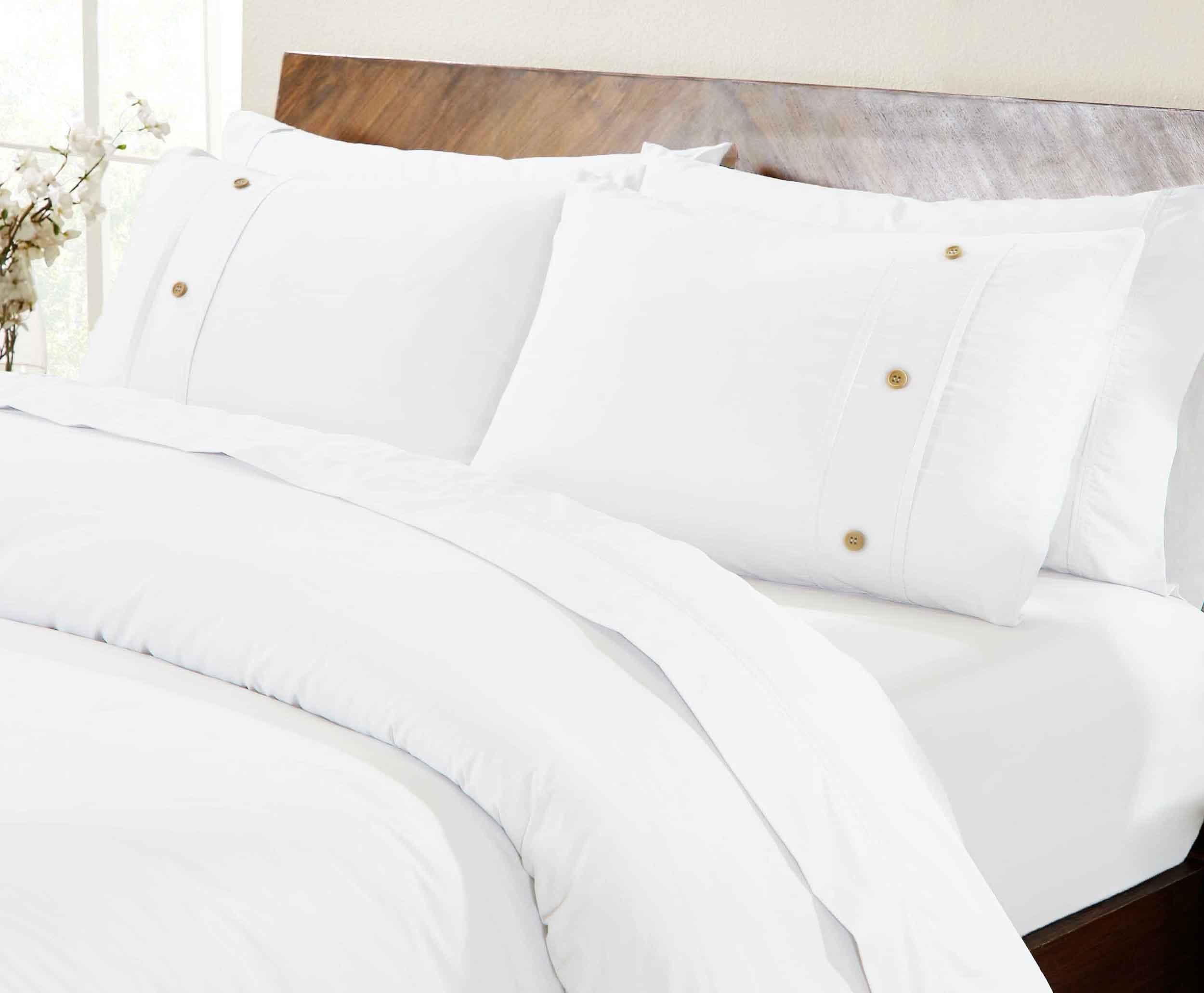 100% Organic Cotton Crisp Percale Duvet Cover Set - Duvet Cover Set by Superior Brand