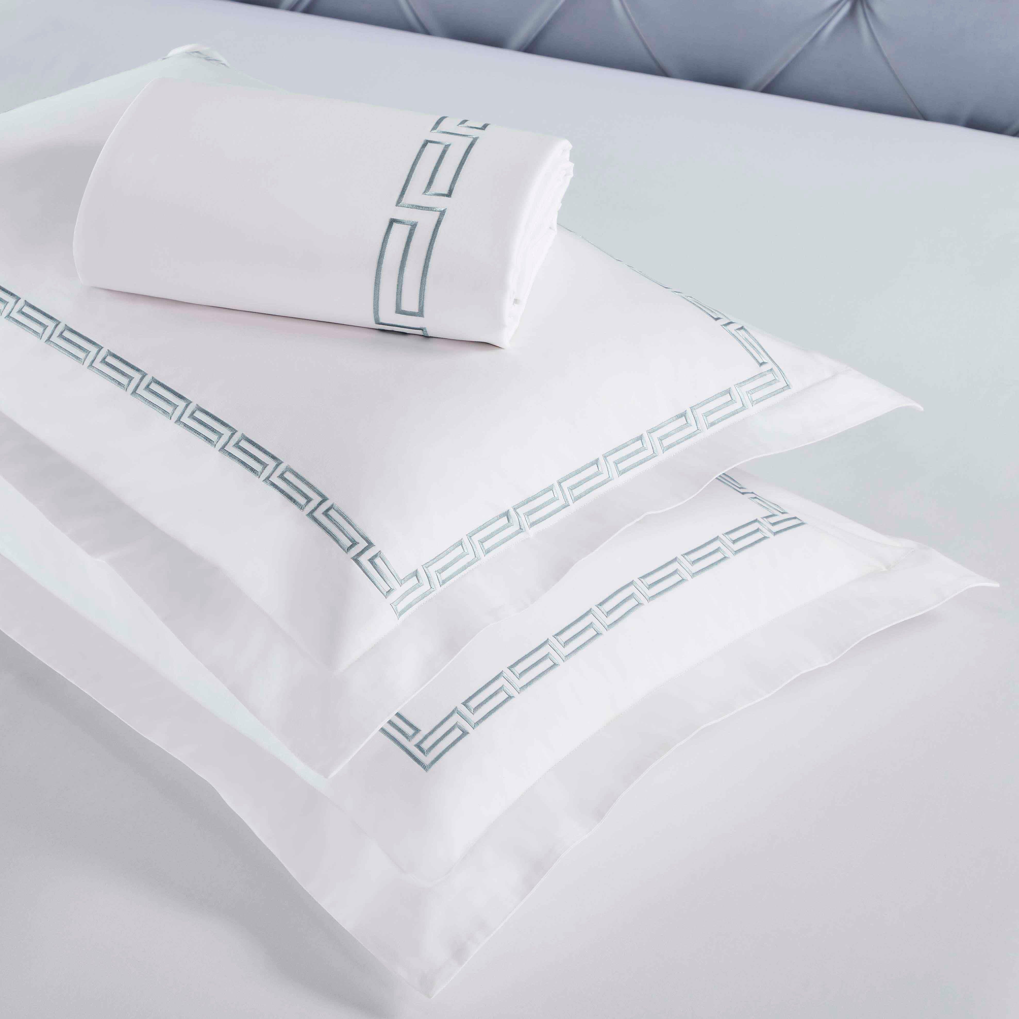 100% Cotton Greek Key Embroidered Duvet Cover Set - Duvet Cover Set by Superior Brand