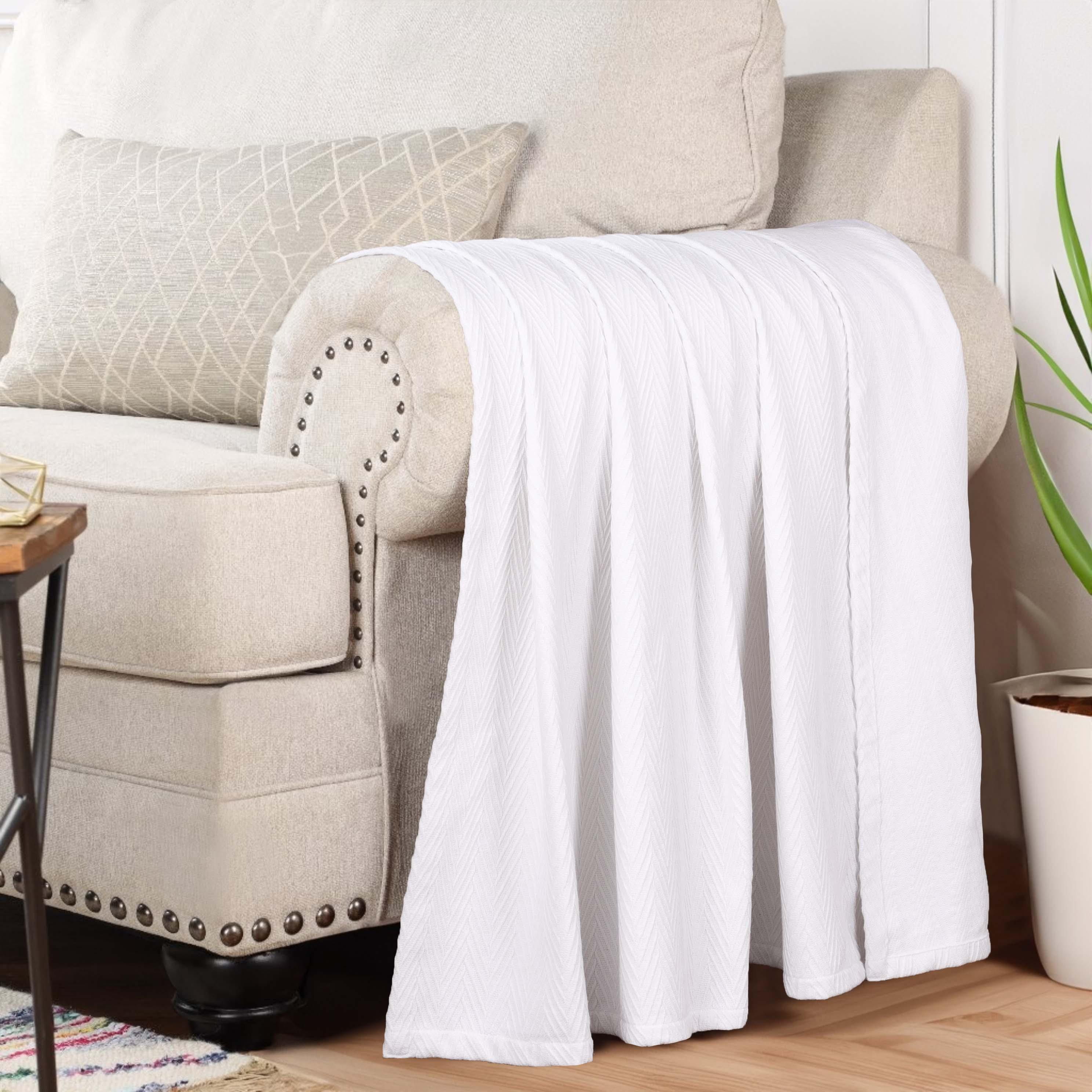 Lightweight Cotton Blanket – Metro Chevron, All-Season Bedding - Blanket by Superior Brand