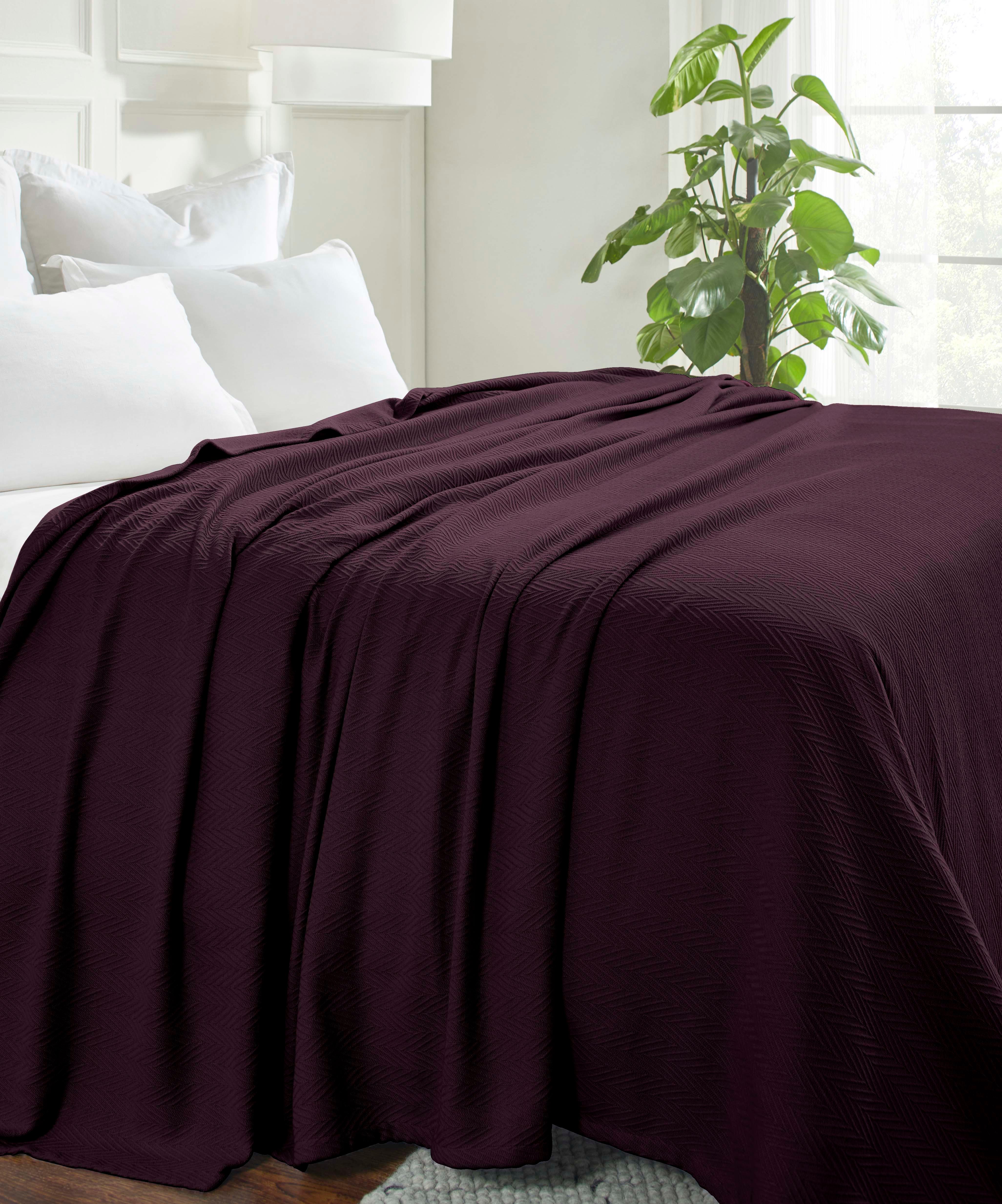Lightweight Cotton Blanket – Metro Chevron, All-Season Bedding - Blanket by Superior Brand