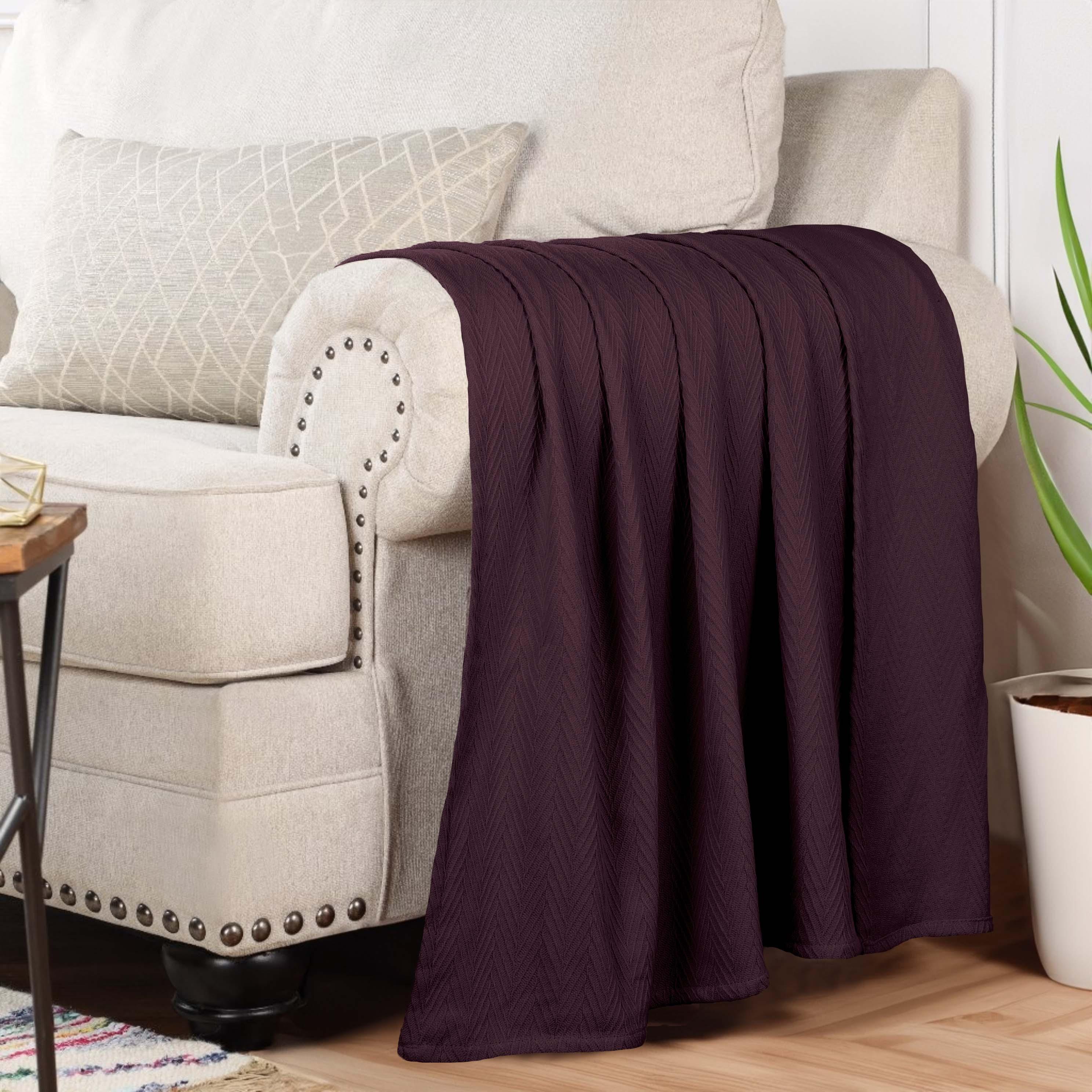 Lightweight Cotton Blanket – Metro Chevron, All-Season Bedding - Blanket by Superior Brand