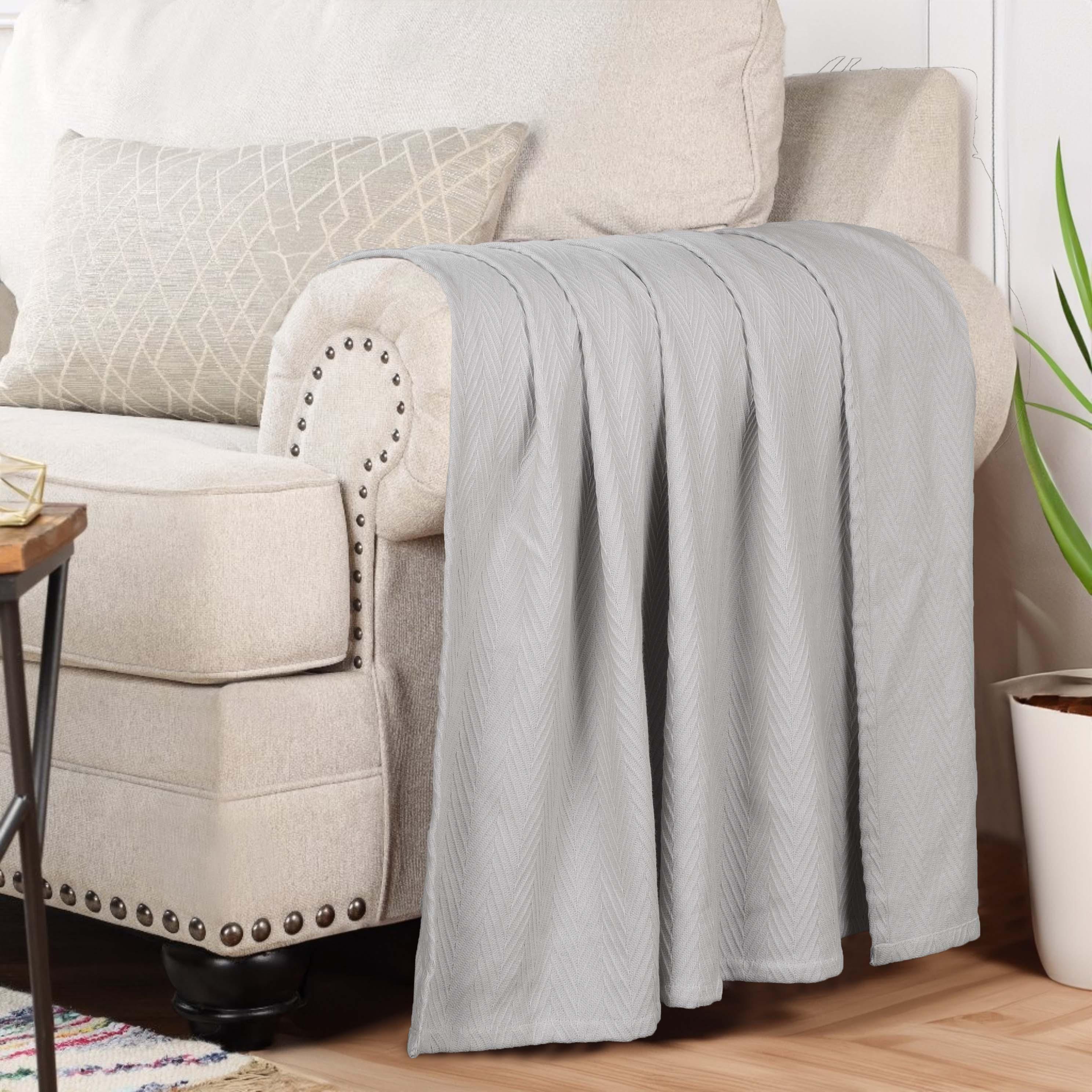 Lightweight Cotton Blanket – Metro Chevron, All-Season Bedding - Blanket by Superior Brand