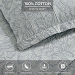 Cotton Bedspread Sets 3-Piece Hibiscus Floral Jacquard Matelassé - Bedspread by Superior Brand