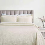 Cotton Bedspread Sets 3-Piece Hibiscus Floral Jacquard Matelassé - Bedspread by Superior Brand