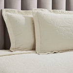 Cotton Bedspread Sets 3-Piece Hibiscus Floral Jacquard Matelassé - Bedspread by Superior Brand